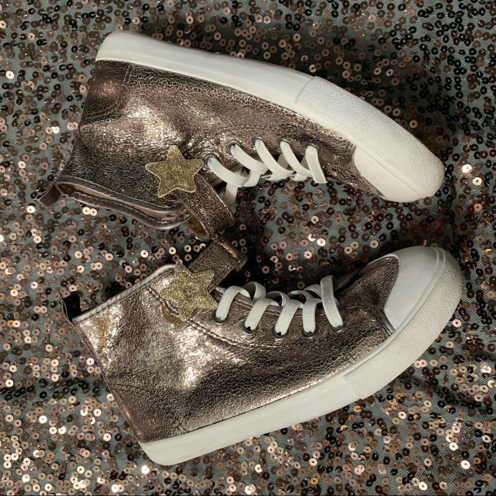 H&M Metallic High-tops with Star Velcro Closure